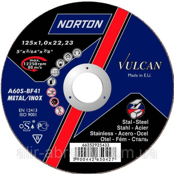 Отрезной круг Norton 230 x 2,5 x 22 - фото 1 - id-p10617700
