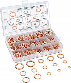 Шайби мідні у наборі 150 шт 8 розмірів SILVER S10543