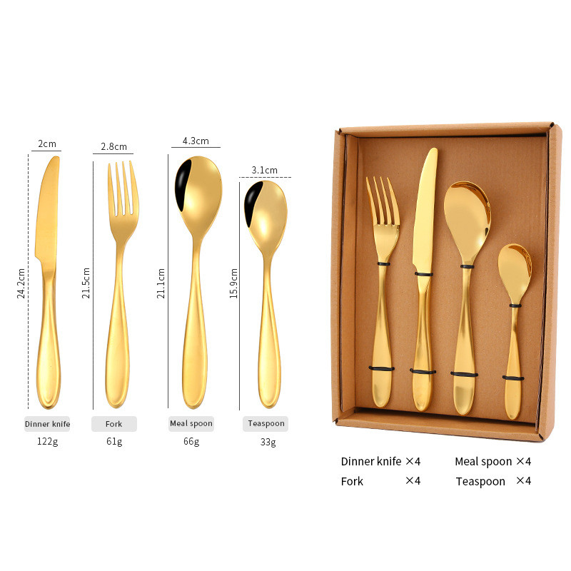 Набір столових приладів із 24-х предметів ЗОЛОТО