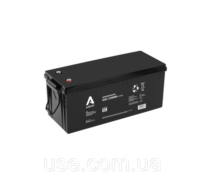Гелієвий акумулятор 12V 200Ah, 200 а*год, ач, ампер годин, GEL, 12 Вольт, В, АКБ для інвертора