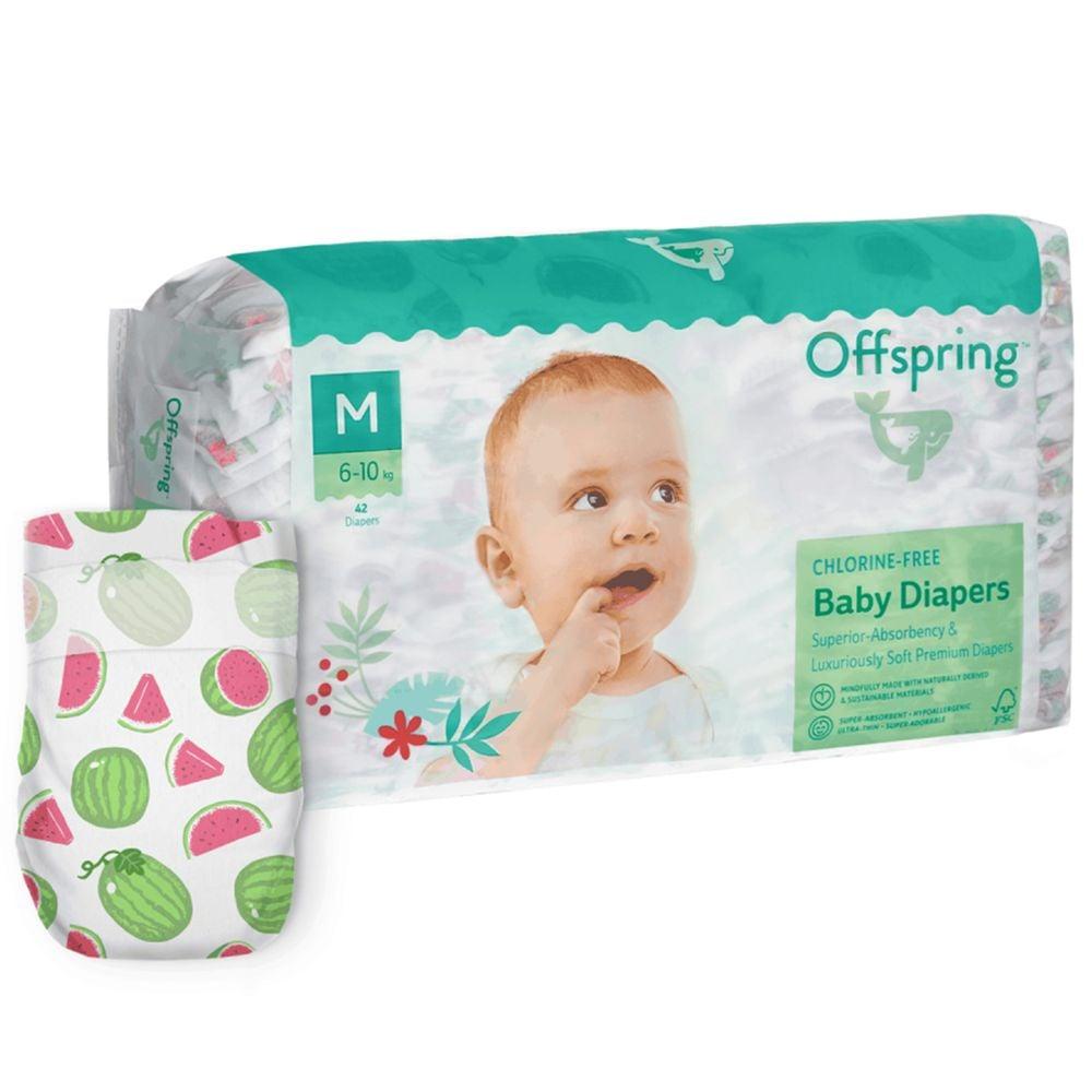 Підгузки Offspring розмір M (6-10 кг) 42 шт, Кавун, фото 1