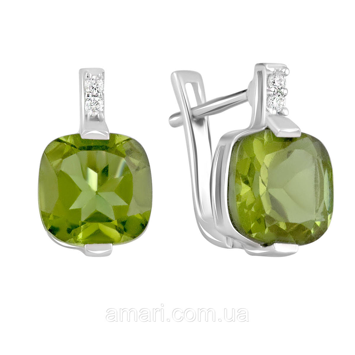 Срібні сережки Komilfo з Султаніт султанітом 5.751ct (2019121)