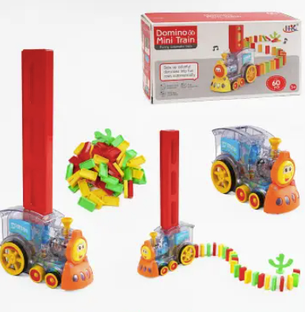 Дитяча іграшка паровозик з доміно DOMINO Happy Truck 660B, різнокольоровий, фото 1