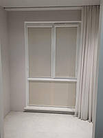 Рулонні штори Блекаут білі Бежевий, Закрита, фото 2