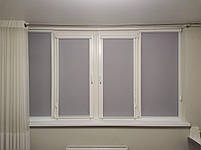 Рулонні штори Блекаут білі Сірий, Закрита, фото 4