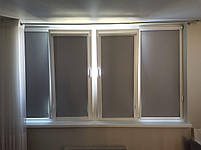 Рулонні штори Блекаут білі Сірий, Закрита, фото 2