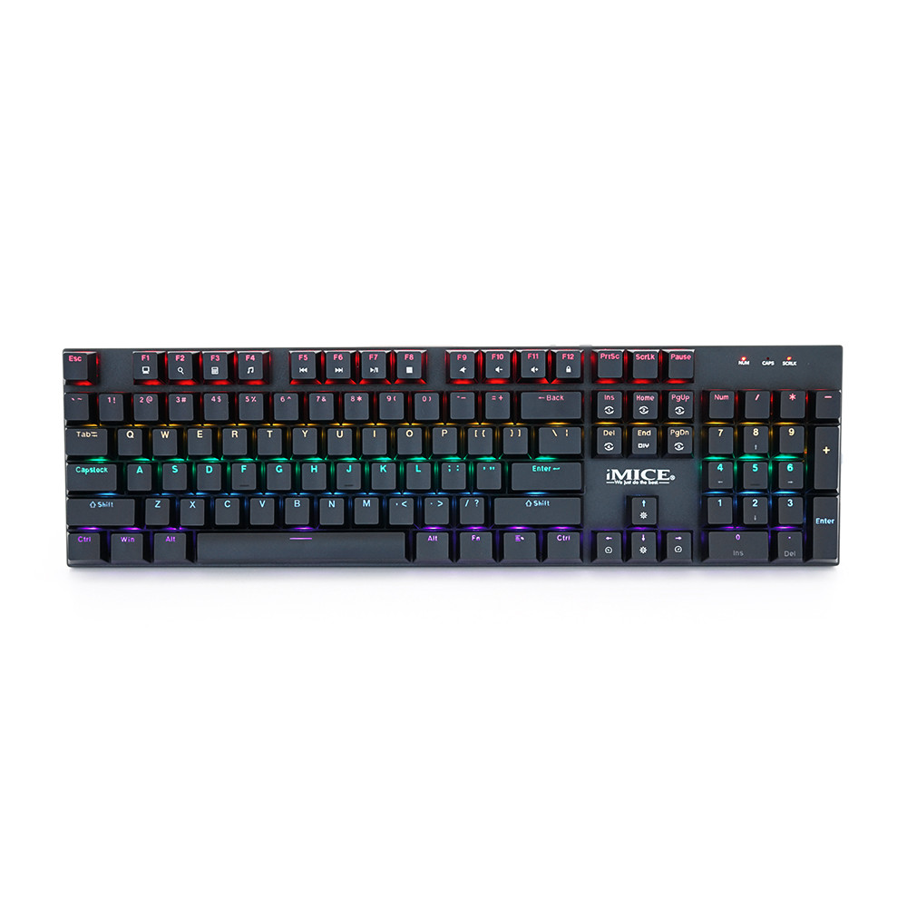 Клавіатура iMICE GK600 USB, довжина кабелю 100 см, (Eng), Black, 104 к