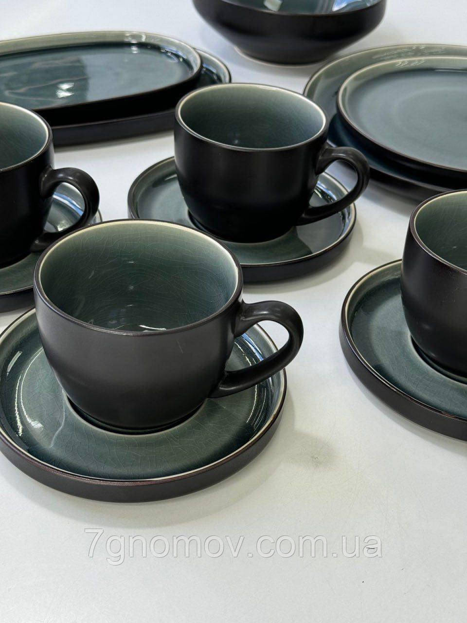 Чайний набір на 4 персони синій Новел по 300 мл арт. 101-0219