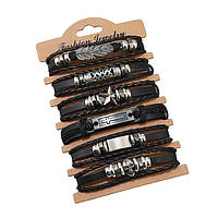 Шкіряні багатошарові браслети