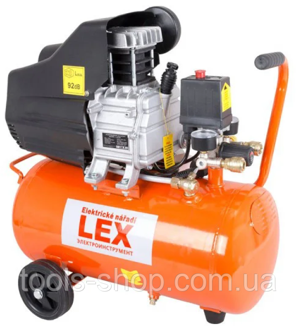 Повітряний оливний компресор LEX LXC24 -24 л 2.5 кВт. 210 л/хв, фото 1