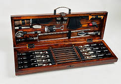 Набори шампурів у дерев'яному кейсі Люкс