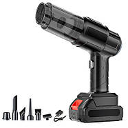 Бездротовий автомобільний пилосос ручний з різними насадками та акумулятором Dust collector AND904 Чорний, фото 6