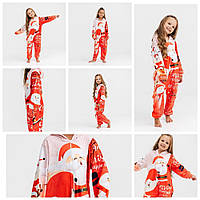 Кигуруми детский пижама плюшевый велюр Новогодние Снеговички на рост 140 см