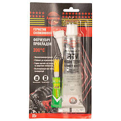 Герметик силіконовий RTV-формувач прокладок високотемпературний +300 °C сірий 85 г OAE ASMACO (6371241)