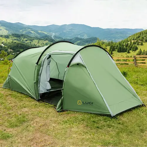 Комфортная 6-местная палатка Lugi (200+200)*200*150см с туннельной ...