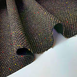 Твід костюмно-пальтовий діагональ сіровато-коричневий з кольоровими вкрапленнями, фото 8