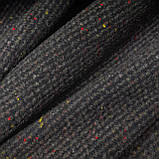 Твід костюмно-пальтовий діагональ сіровато-коричневий з кольоровими вкрапленнями, фото 7