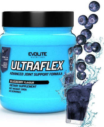 Комплекс для Суглобів та Зв'язок Evolite Nutrition Ultra Flex 390г чорниця, фото 1