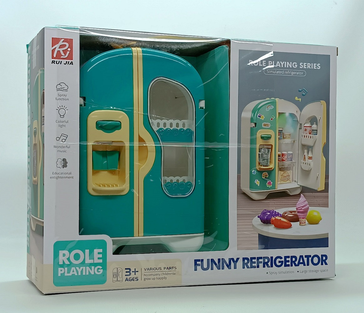 Холодильник для ляльки Shantou «Funnny Rafrigerator» з продуктами синій RJ5809B