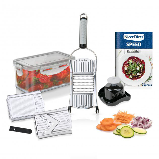 Універсальна овочерізка кухонний рубанок Овочерізка Nicer Dicer SPEED, ручна овочерізка мультислайсер, фото 1