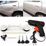 Інструмент для видалення вм'ятин на авто Clefers Pops-a-Den- Рихтування своїми руками - Клей, Пістолет, Присоска в комплекті, фото 3