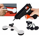 Інструмент для видалення вм'ятин на авто Clefers Pops-a-Den- Рихтування своїми руками - Клей, Пістолет, Присоска в комплекті, фото 4