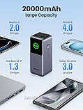 УМБ Ugreen Nexode Power Bank PB721 20000 mAh 130W, Grey, фото 3