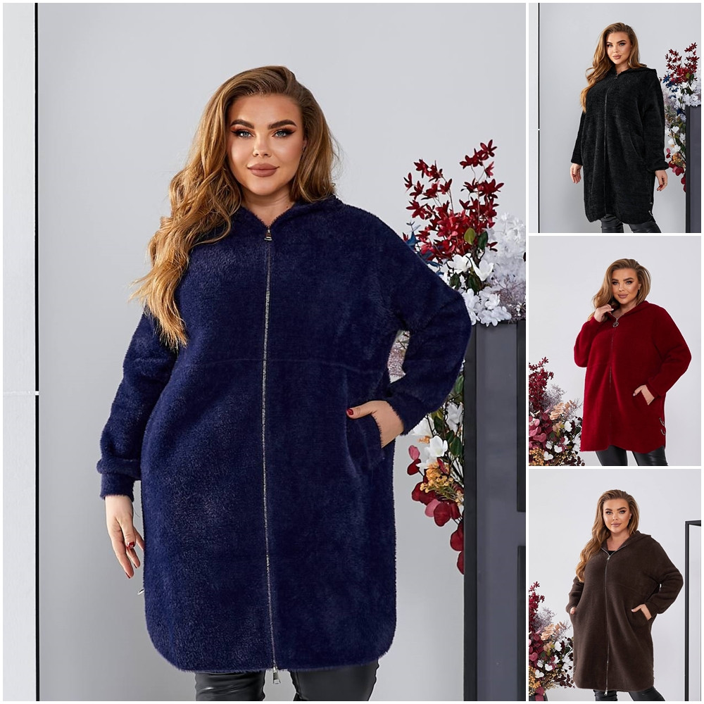 Кардиган альпака на блискавці великі розміри