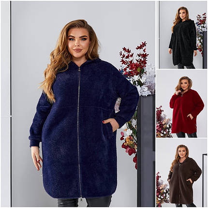 Кардиган альпака на блискавці великі розміри, фото 1