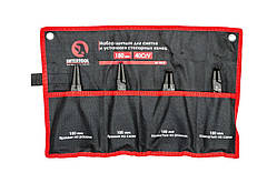 Набір щипців для стопорних кілець Intertool — 180 мм фосфат (4 шт.) (HT-7015)