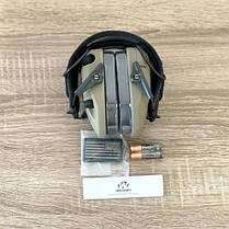 Активні навушники Walker's Razor Slim Coyote + кріплення Чебурашки на каску, фото 6
