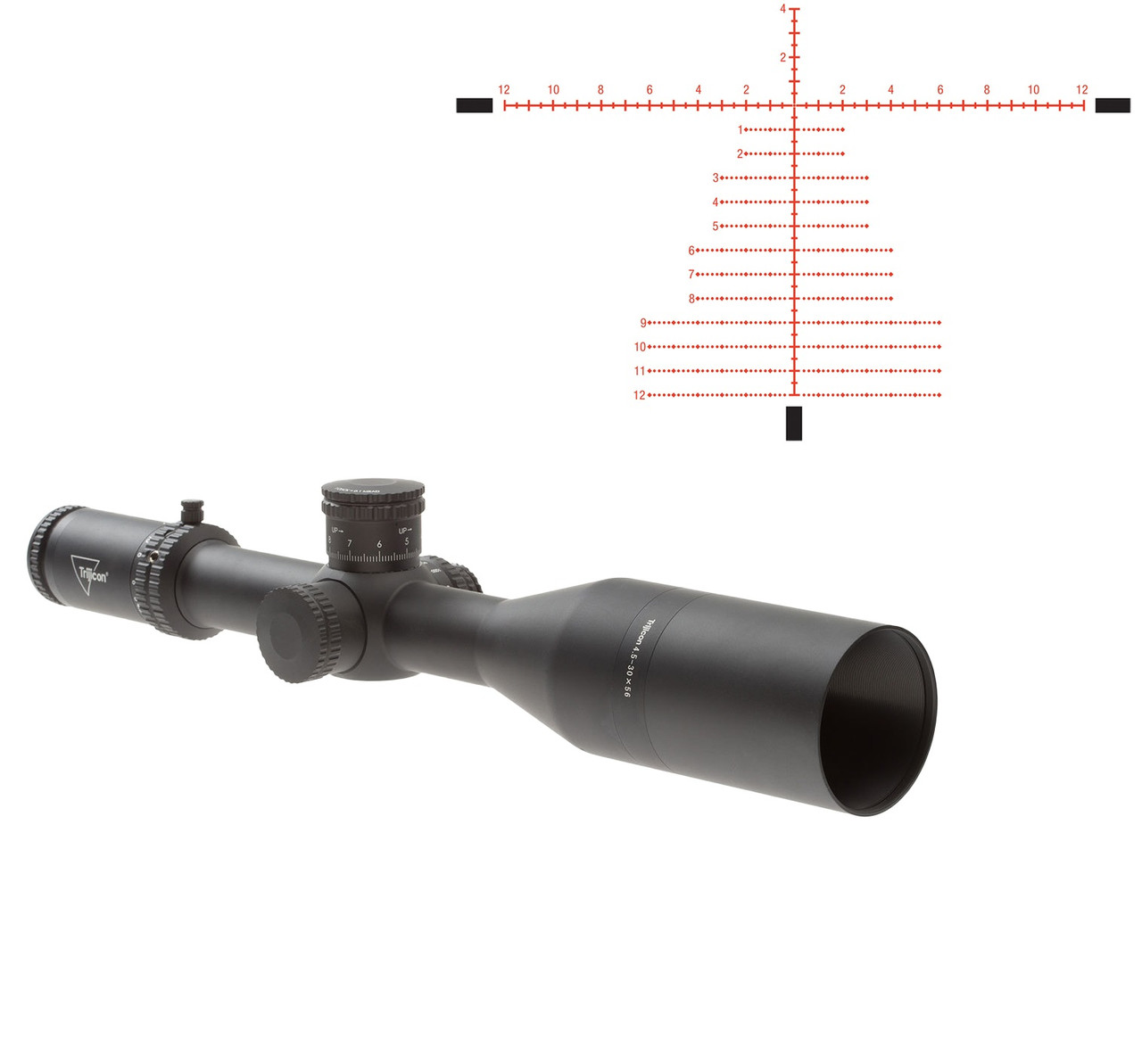 Приціл оптичний Trijicon Tenmile 4.5-30x56 FFP, Precision Tree, 0.1 MRAD (Red/Green Illuminated)