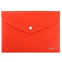 Папка-конверт на кнопці (А5, пластикова, червона) Earth colors Axent 1522-28