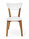 Дерев'яний стілець для кухні білий Фокс Т з твердим сидінням і жорсткою спинкою для вітальні, кафе Мікс Меблі, фото 6