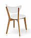 Дерев'яний стілець для кухні білий Фокс Т з твердим сидінням і жорсткою спинкою для вітальні, кафе Мікс Меблі, фото 4