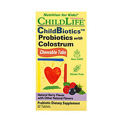 Probiotics with Colostrum Chewable - 90 tabs (Natural Berry)