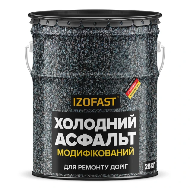 Холодний асфальт модифікований Izofast(відро 25 кг)