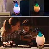 Дитячий світильник SUNROZ 3D Dinosaur Lamp лампа-нічник "Динозаврик у яйці" з пультом, фото 2