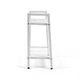 Стелаж етажерка металевий збірний, органайзер для підлоги на 2 полиці 60х26х60 см, білий, фото 4