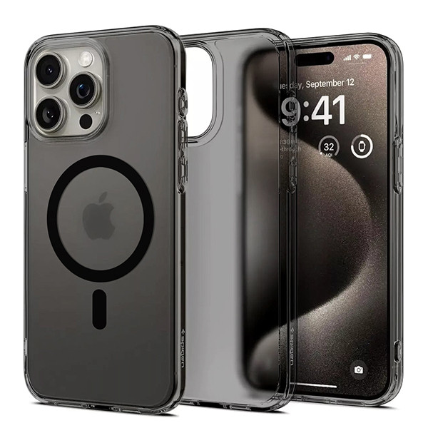 Чехол Spigen Matte Black Case with MagSafe для iPhone 15 Pro Max