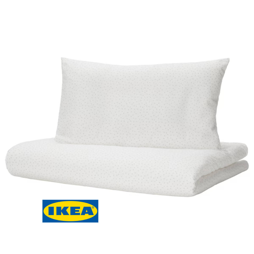 Комплект постільної білизни IKEA LEN 2 предмети Білий 204.889.43