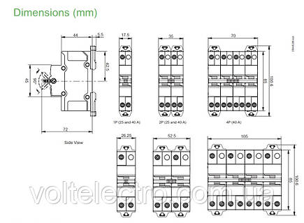 Перемикач 3-х позиційний iSSW Acti9, 2P 25 A, 400/415 В