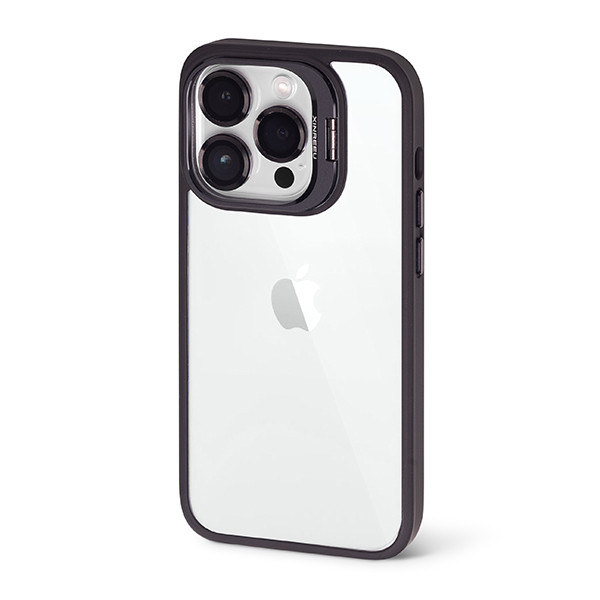 Чохол Metal Stand Case with Glass Camera для iPhone 14 — Black
