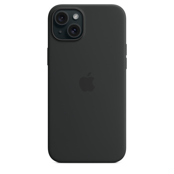 Чохол Silicone Case with MagSafe для iPhone 15 Plus — Black
