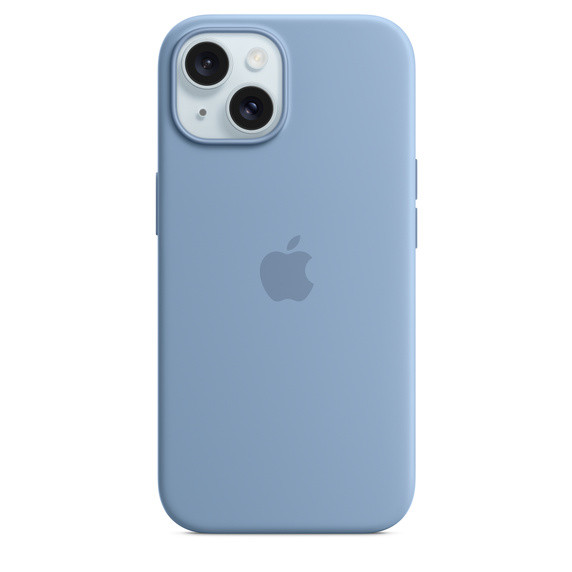 Чехол Silicone Case with MagSafe для iPhone 15 - Winter Blue