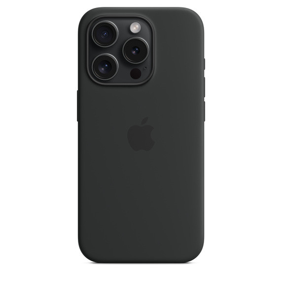Чохол Silicone Case with MagSafe для iPhone 15 Pro — Black