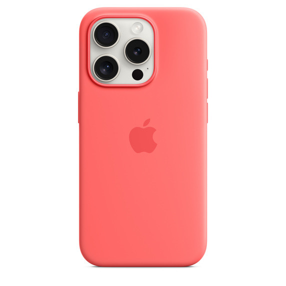 Чехол Silicone Case with MagSafe для iPhone 15 Pro - Guava