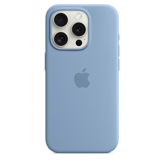 Чехол Silicone Case with MagSafe для iPhone 15 Pro - Winter Blue