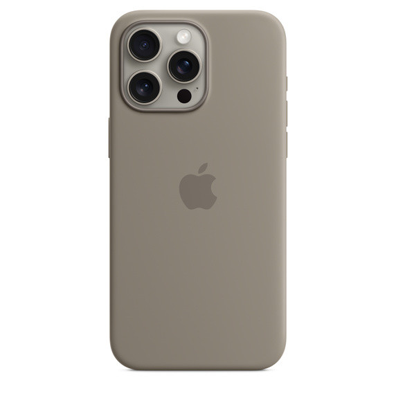 Чехол Silicone Case with MagSafe для iPhone 15 Pro Max - Clay