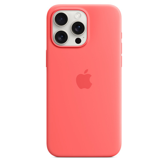 Чехол Silicone Case with MagSafe для iPhone 15 Pro Max - Guava
